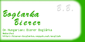 boglarka bierer business card